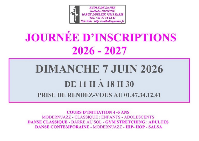 Inscriptions 2026-2027
